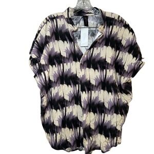 zero + maria cornejo blouse women's 10 silk artsy lagenlook sustainable office